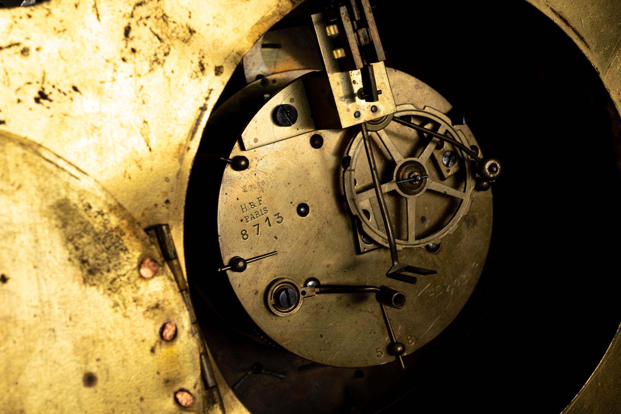 A French Gilt Bronze Cartel Clock