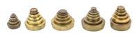 Five Sets of Brass Weights Diameter of widest 2 7/8 inches. — LATE 19TH CENTURY/EARLY 20TH CENTURY