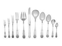 A Norwegian Silver Flatware Service