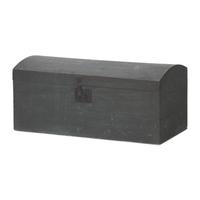 A Federal Blue-Painted Pine Domed Blanket Chest