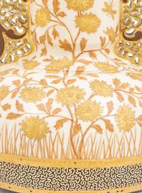 An Aesthetic Movement Gilt Decorated Earthenware Vase