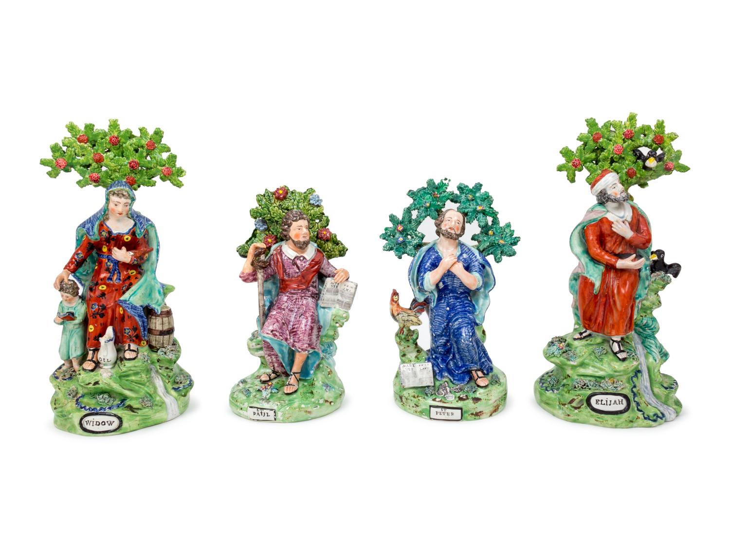 Four Staffordshire Bocage Figures — 19TH CENTURY