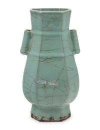 A Chinese Longquan Celadon Glazed Porcelain Vase
