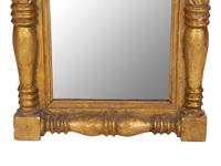 A Federal Giltwood and Reverse-Painted Glass Mirror