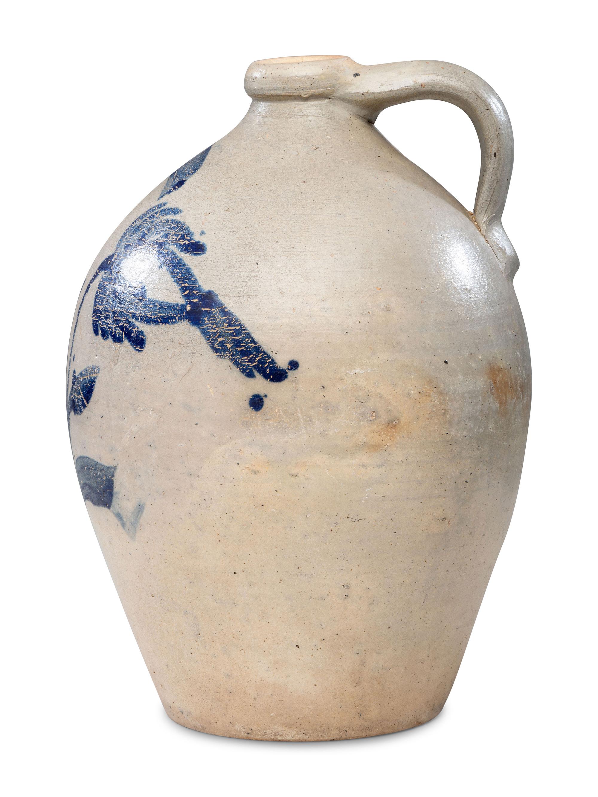 A P. H. Smith Four-Gallon Cobalt Decorated Stoneware Jug