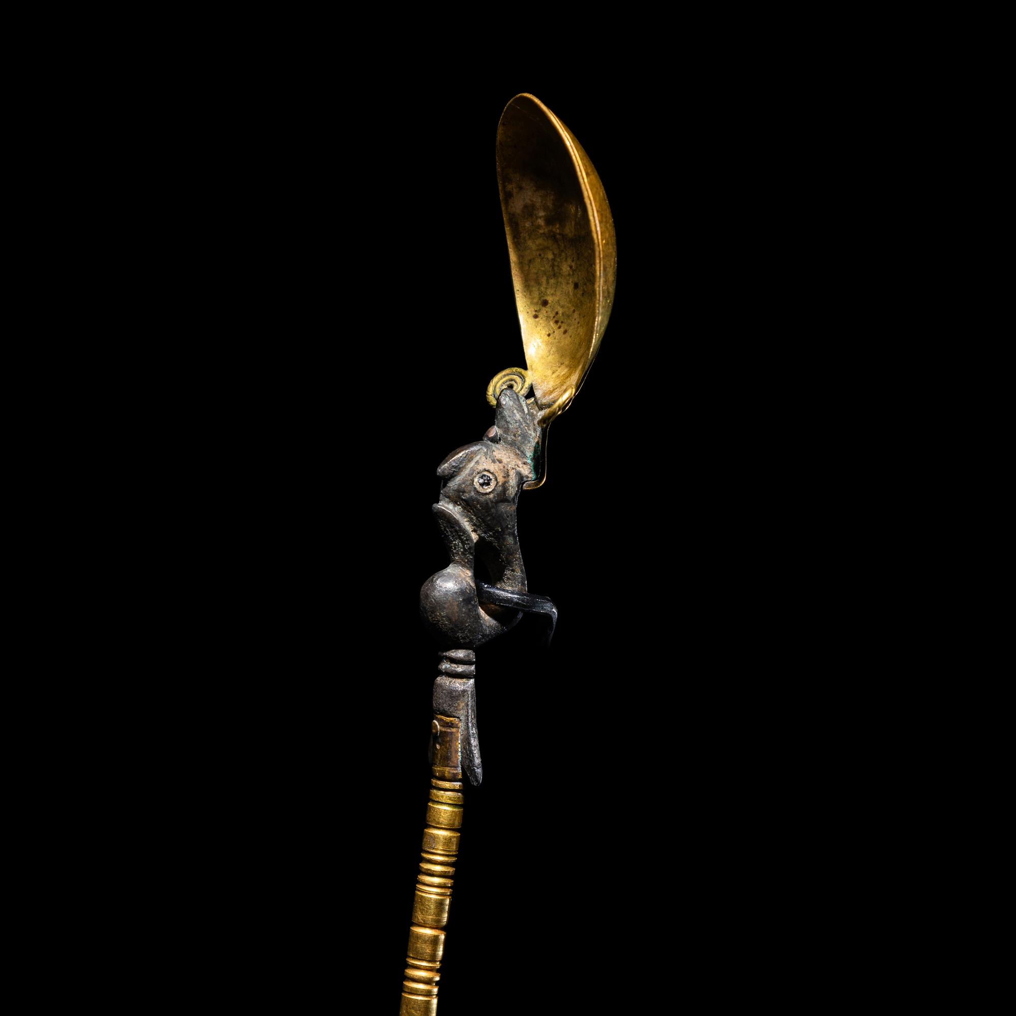 A Roman Gold and Silver Liturgical Spoon