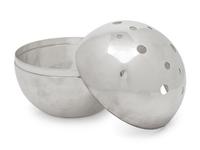 A Christofle Gallia Mars Silver-Plate Spherical Flower Vase