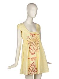 Vivienne Westwood / Malcolm McLaren Seditionaries Yellow "Anarchist Scum" Dress 1976-77