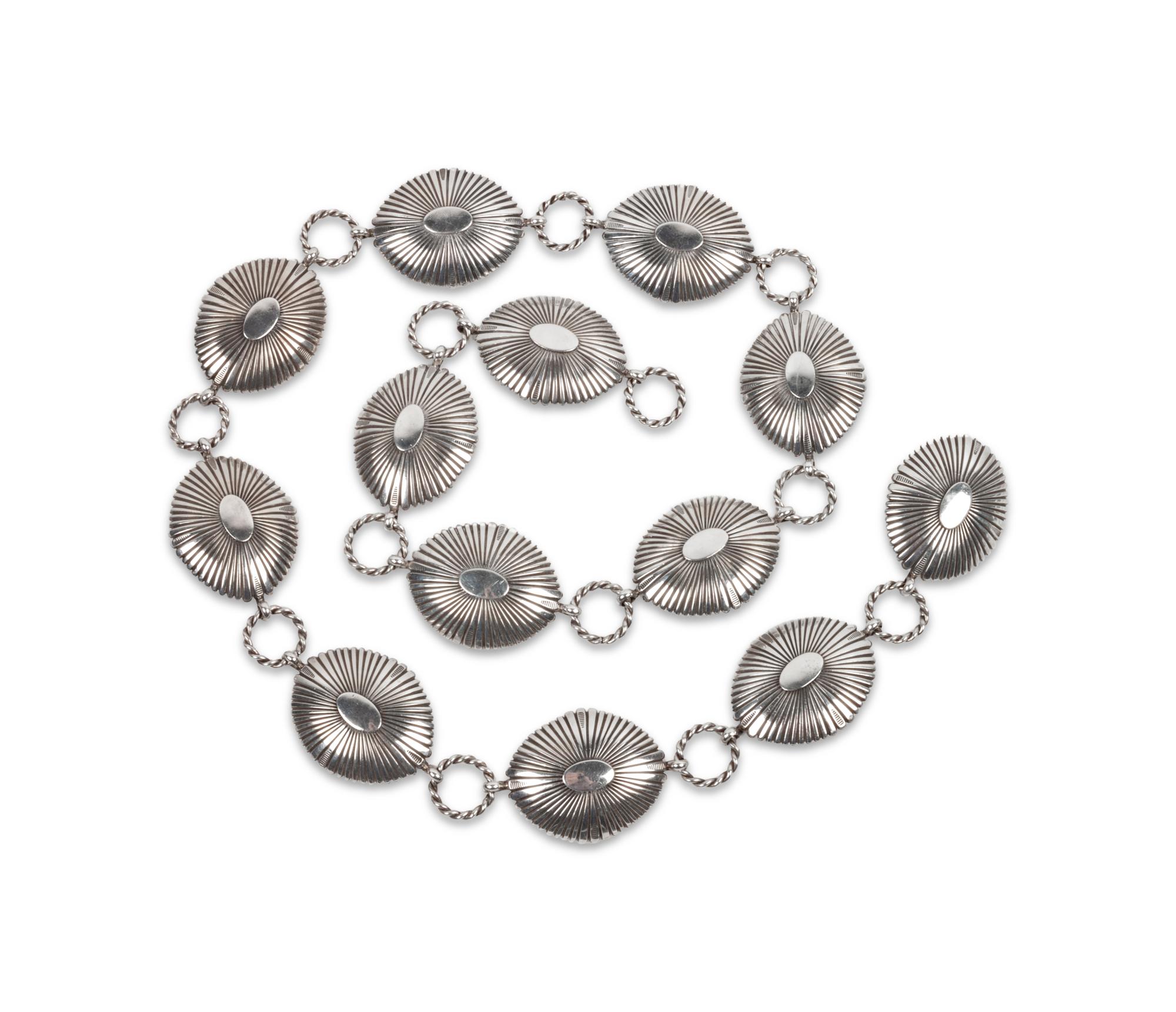 Sterling Silver Link Concha Belt