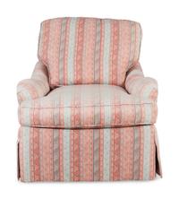 A Custom Bridgewater Style Easy Chair and Ottoman