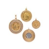 COLLECTION OF YELLOW GOLD CHARMS