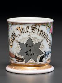 A Police Captain's Porcelain Occupational Shaving Mug