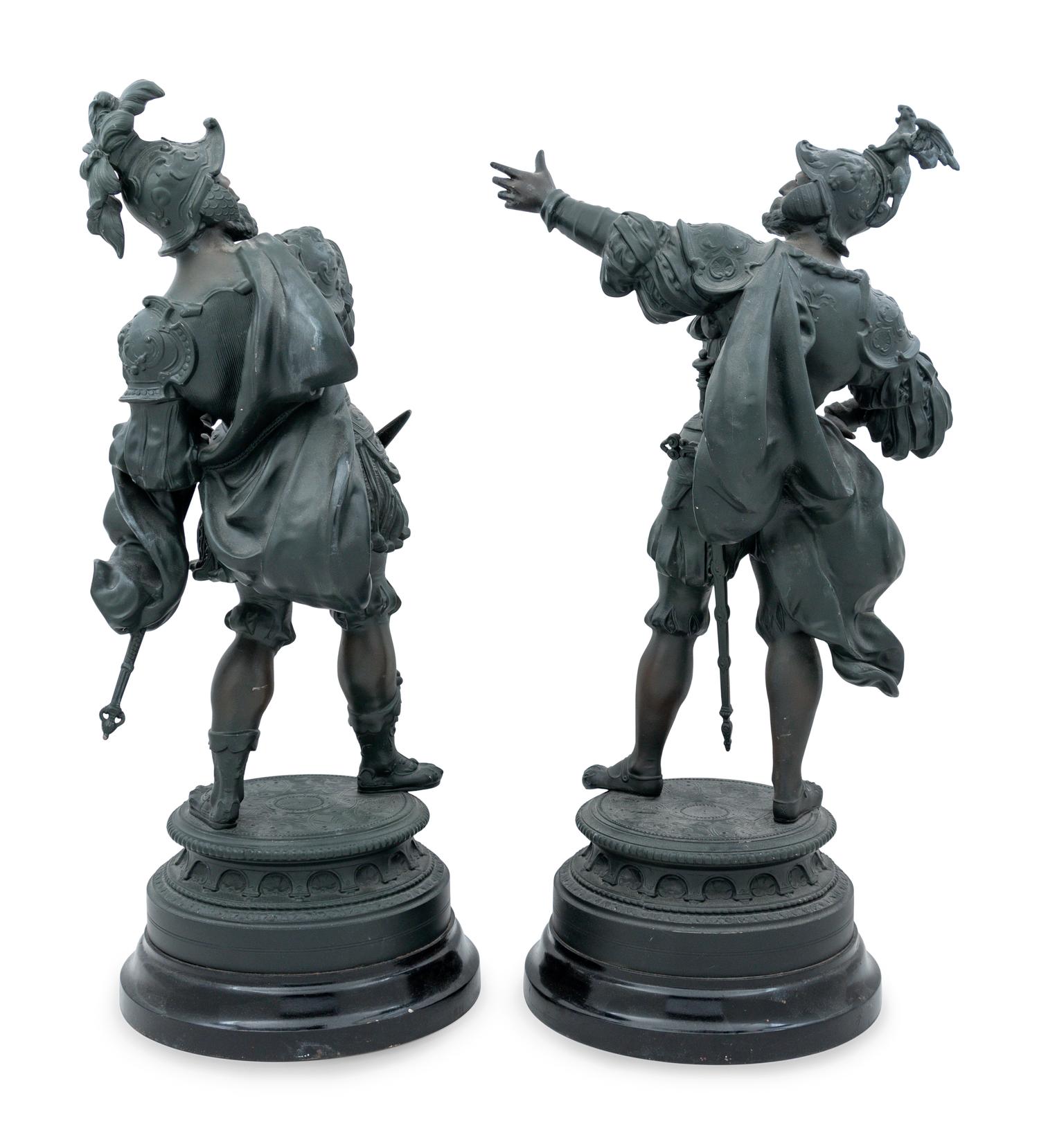 A Pair of Continental Cast Metal Figures