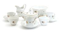 A Partial Tea Service Height of tallest 5 inches. — CHAMBERLAIN'S WORCESTER PATTERN #76, CIRCA 1795-1810