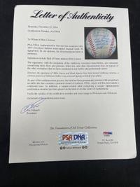 A 1957 Cleveland Indians Team Signed Autograph Baseball (PSA Letter of Authenticity)