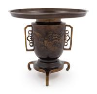 A Bronze Japanese Flower Pot