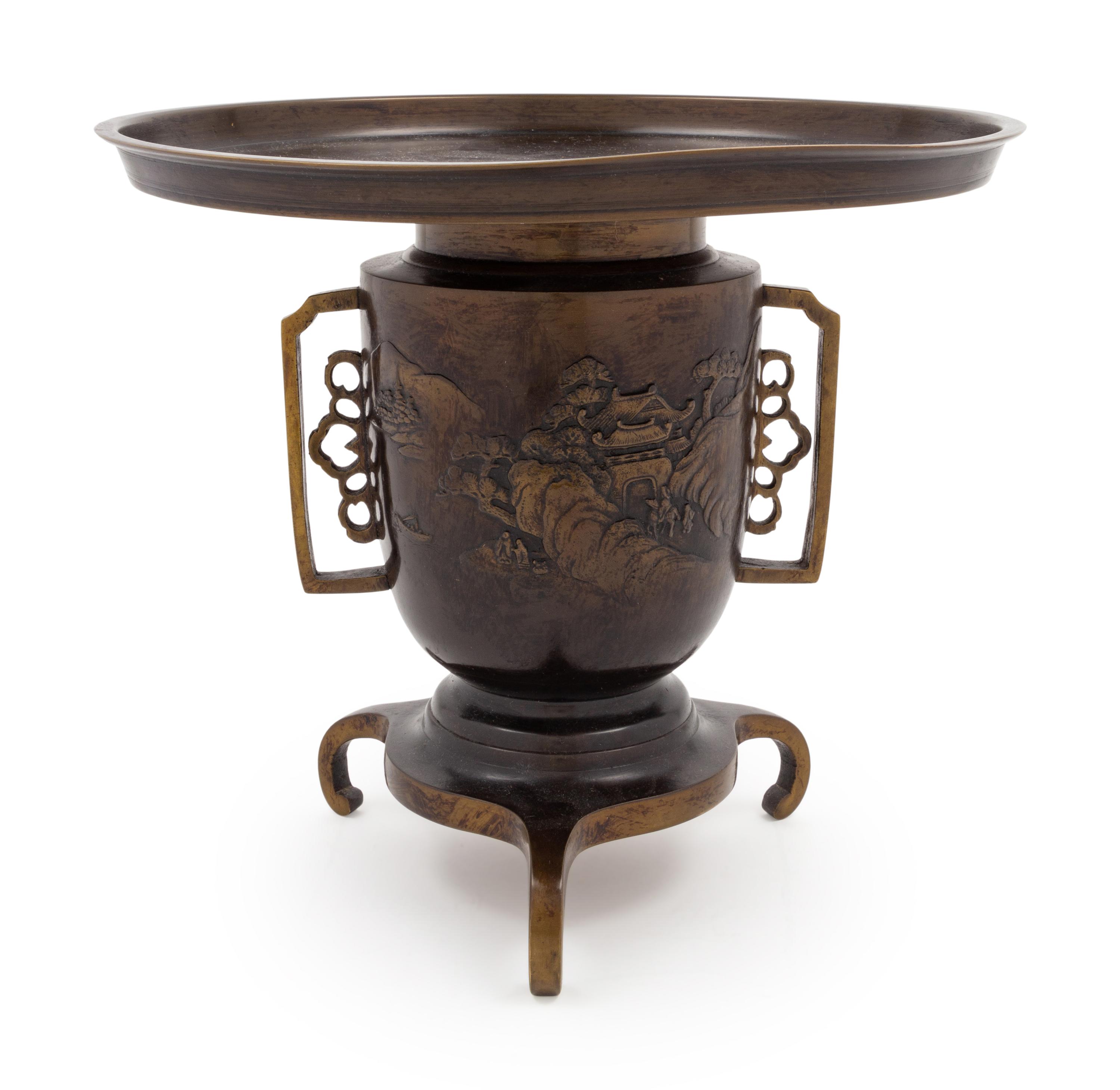 A Bronze Japanese Flower Pot
