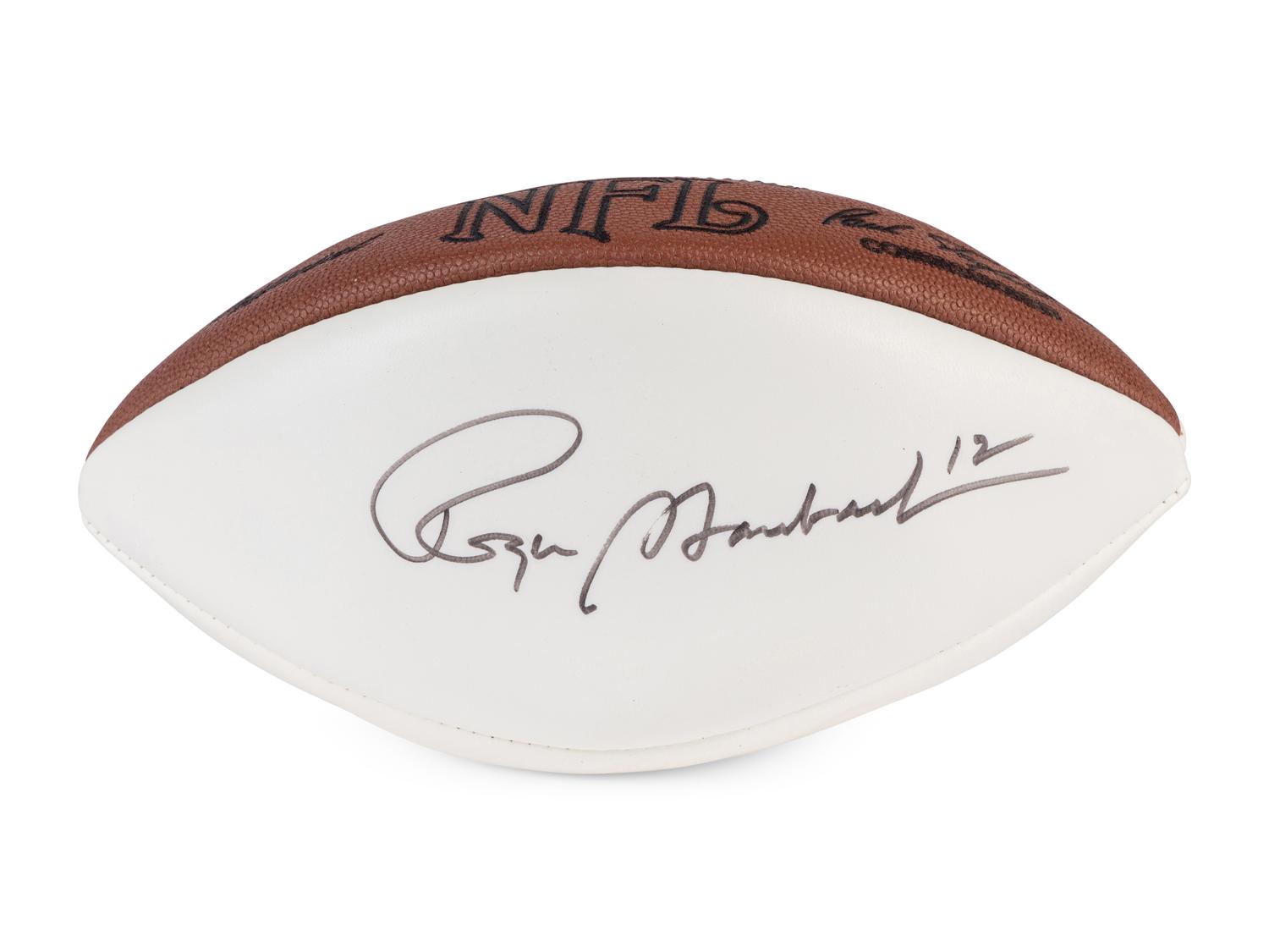 A Roger Staubach Signed Autograph Football (Beckett Authentication Services Certified),