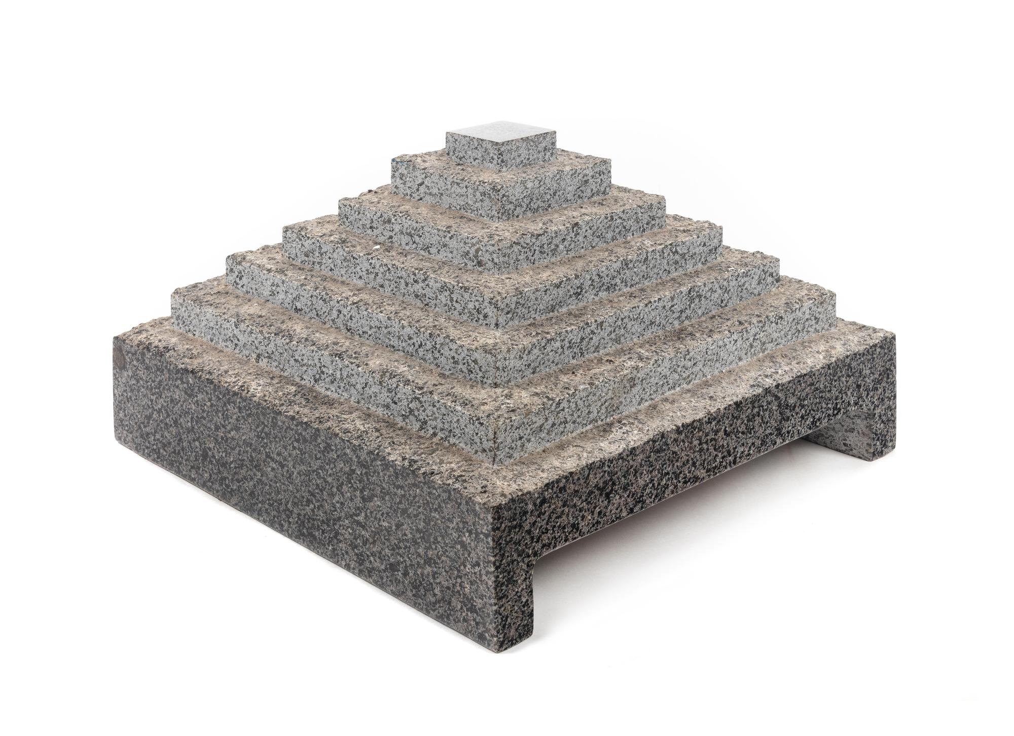 Ziggurat Landscape with accompanying book, Moroles Granite Sculpture