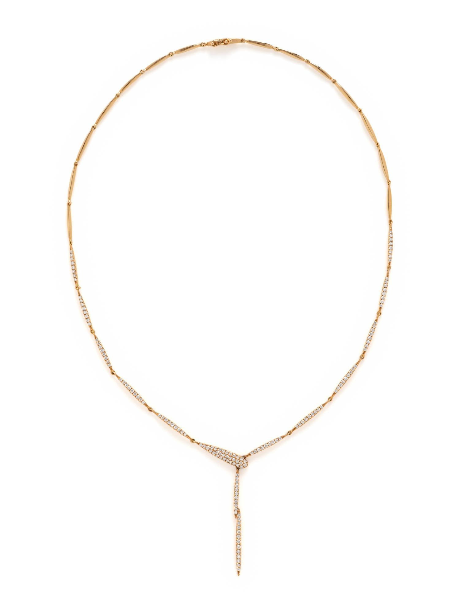 FREDERIC SAGE, ROSE GOLD AND DIAMOND LARIAT NECKLACE