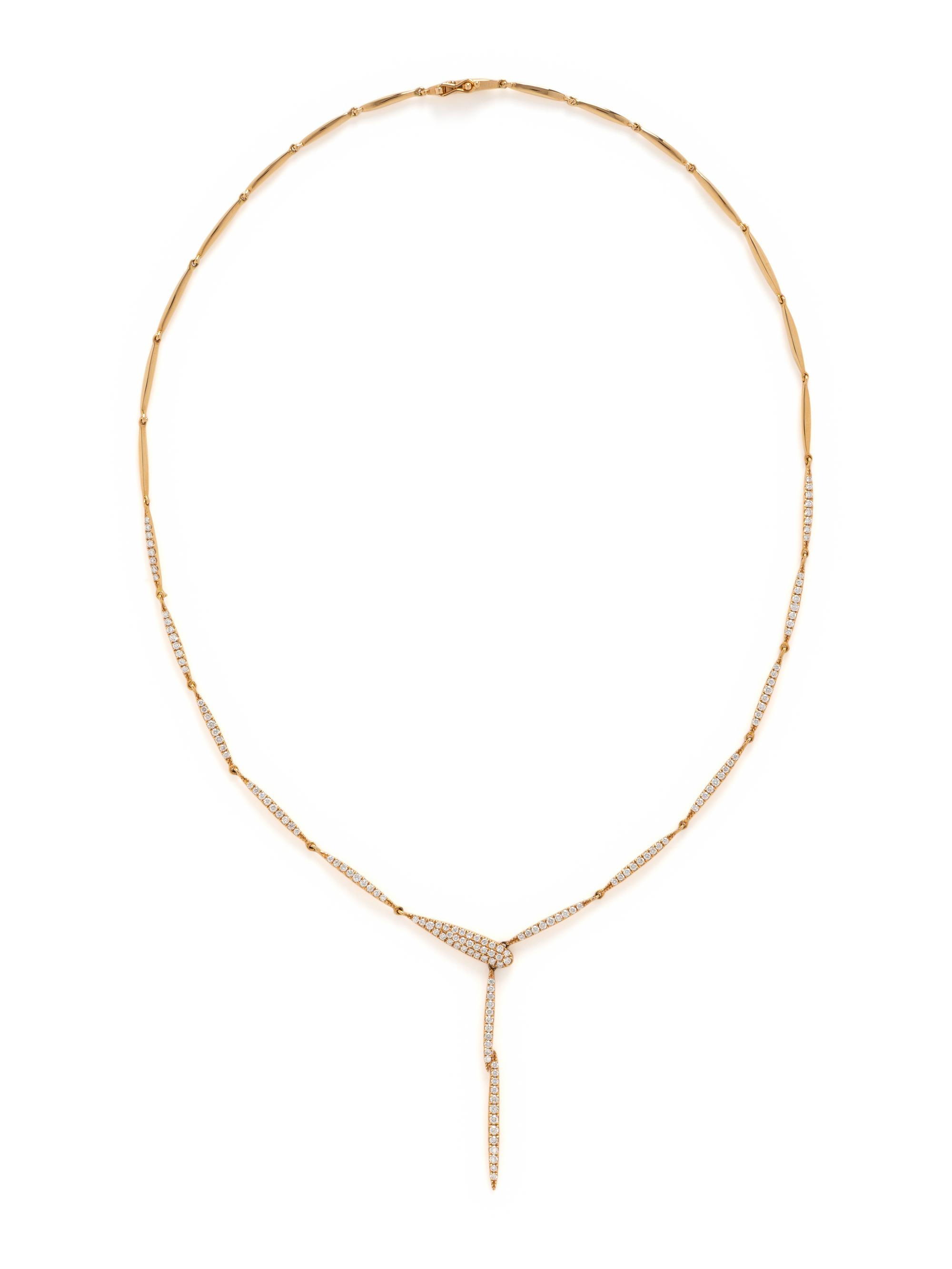 FREDERIC SAGE, ROSE GOLD AND DIAMOND LARIAT NECKLACE