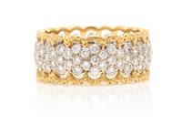 An 18 Karat Gold and Diamond Band, Buccellati, 3.45 dwts.