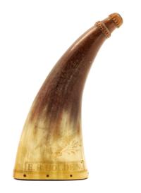 An American Folk Decorated Powder Horn Length 6 inches. — E. B. HOLDEN, 1832