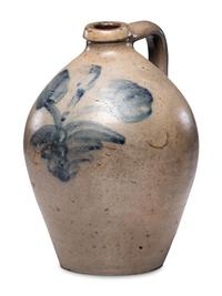 An A & J. H. Rhodes Two-Gallon Floral Decorated Jug