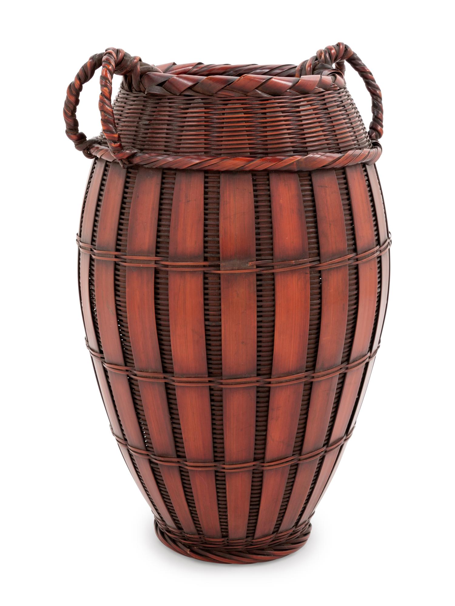 A Japanese Bamboo Flower Arranging Basket