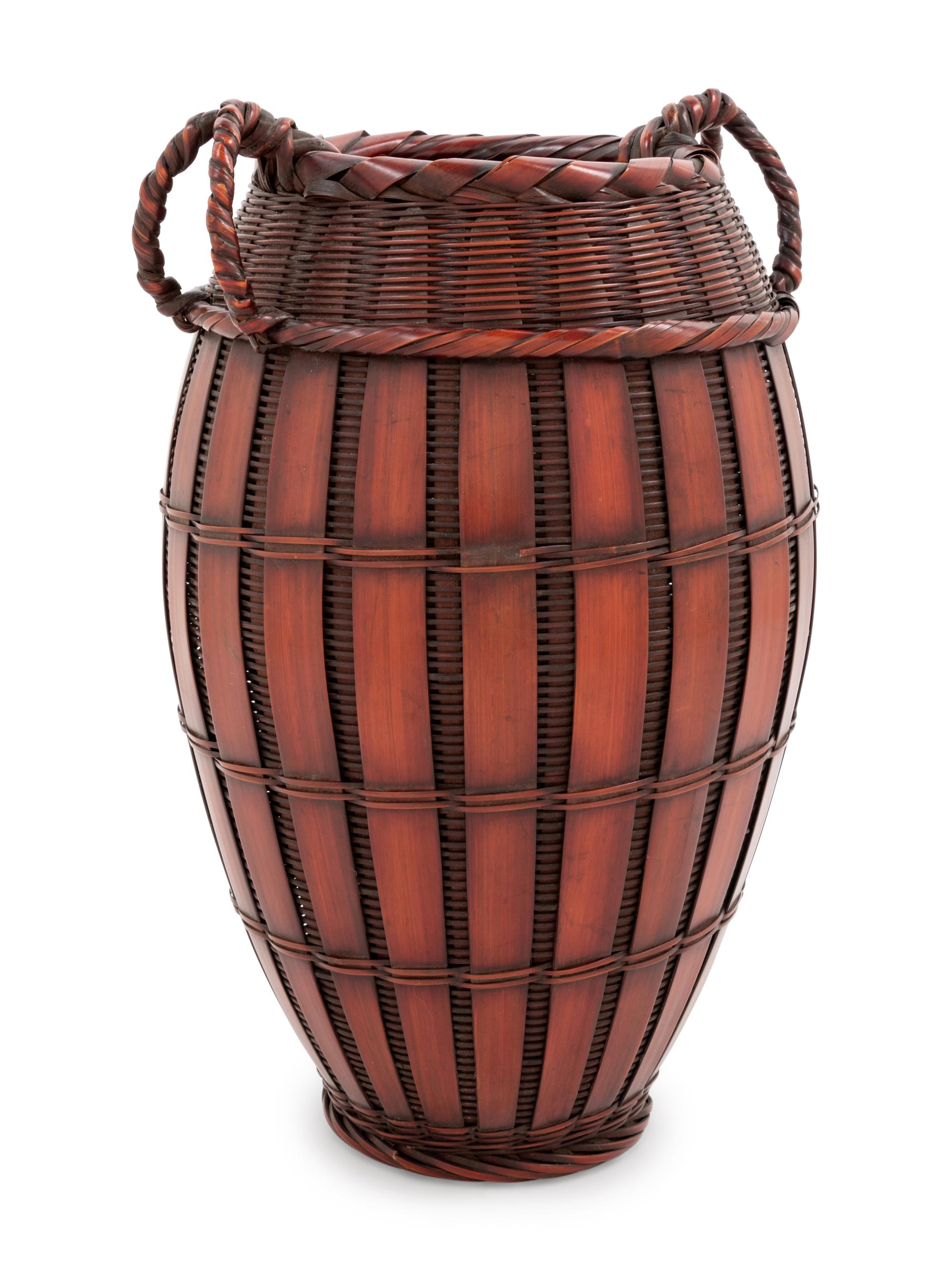 A Japanese Bamboo Flower Arranging Basket