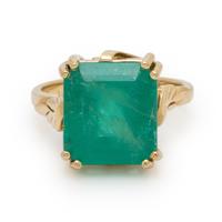 Emerald and Yellow Gold Ring