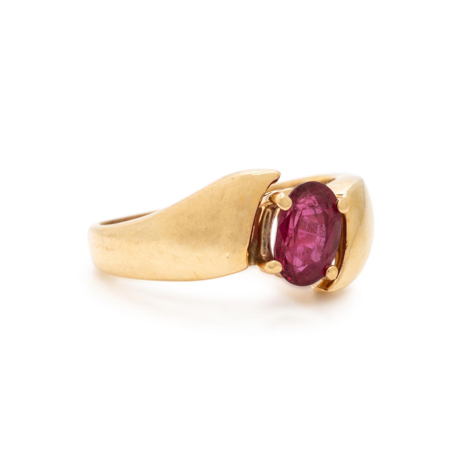 Ruby and Yellow Gold Ring