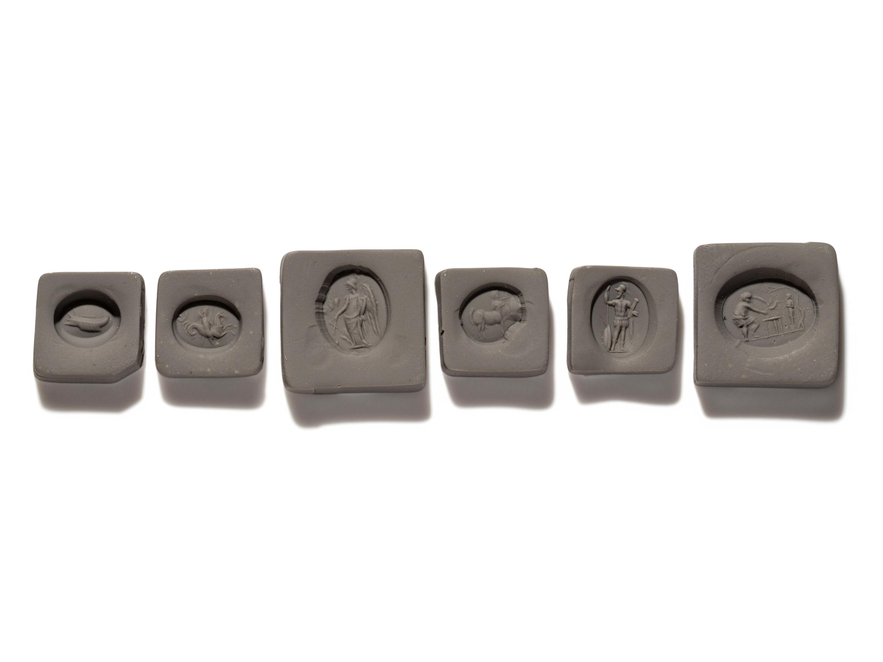 Six Roman Carnelian Ring Stones