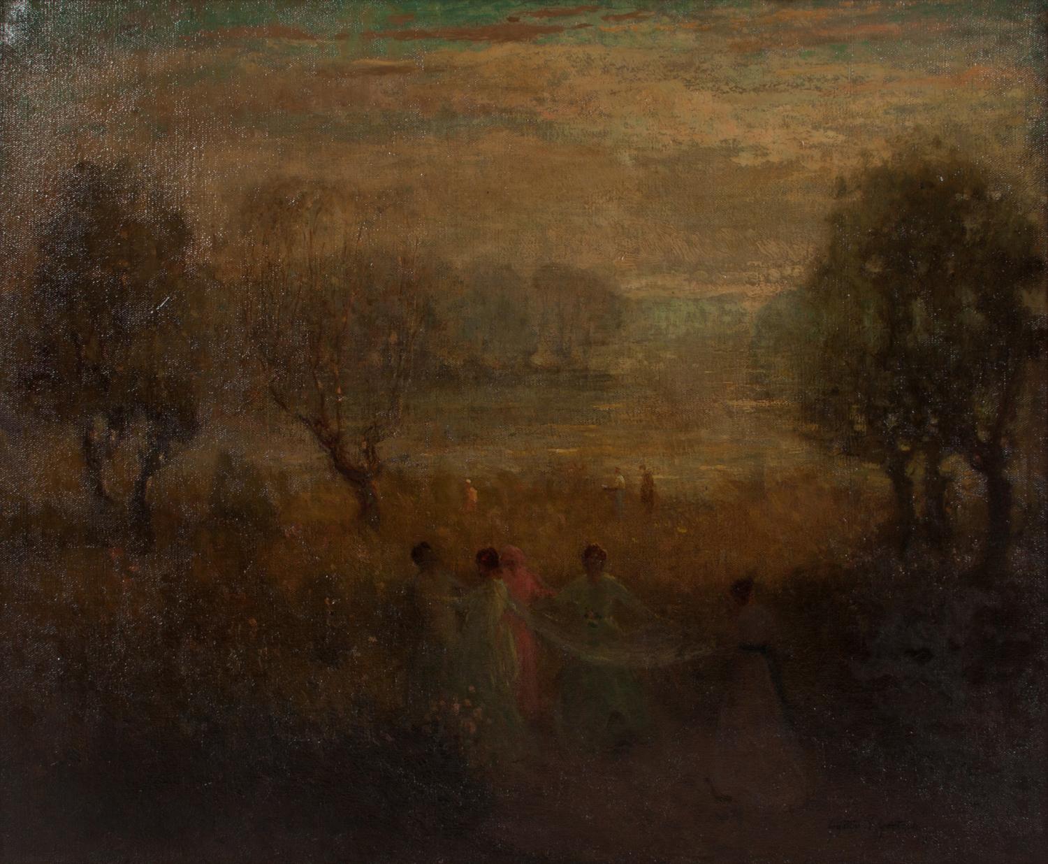 Gustav F. Goetsch, (American, 1877-1969), Girls Dancing in Landscape, 1913