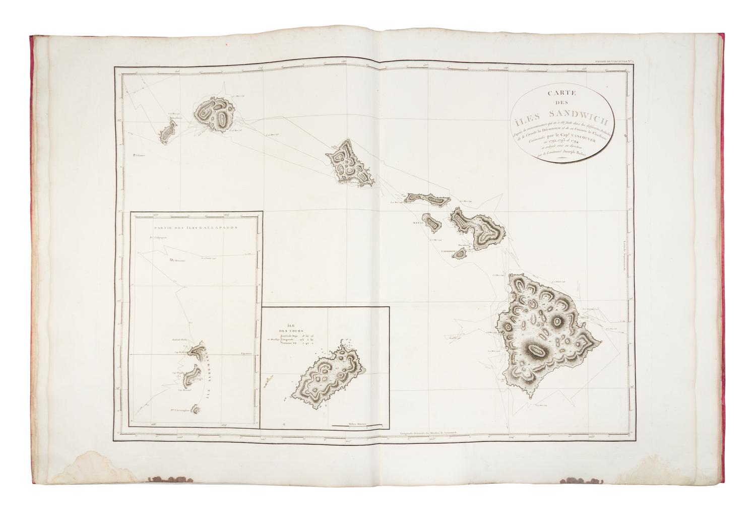 VANCOUVER, George (1757-1798). Voyage de Decouvertes, a l'Ocean Pacifique du Nord. Paris, 1800. FIRST EDITION IN FRENCH.
