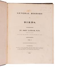 [NATURAL HISTORY]. LATHAM, John (1740-1837). A General History of Birds . Winchester: Jacob and Johnson for the author, 1821-1828.