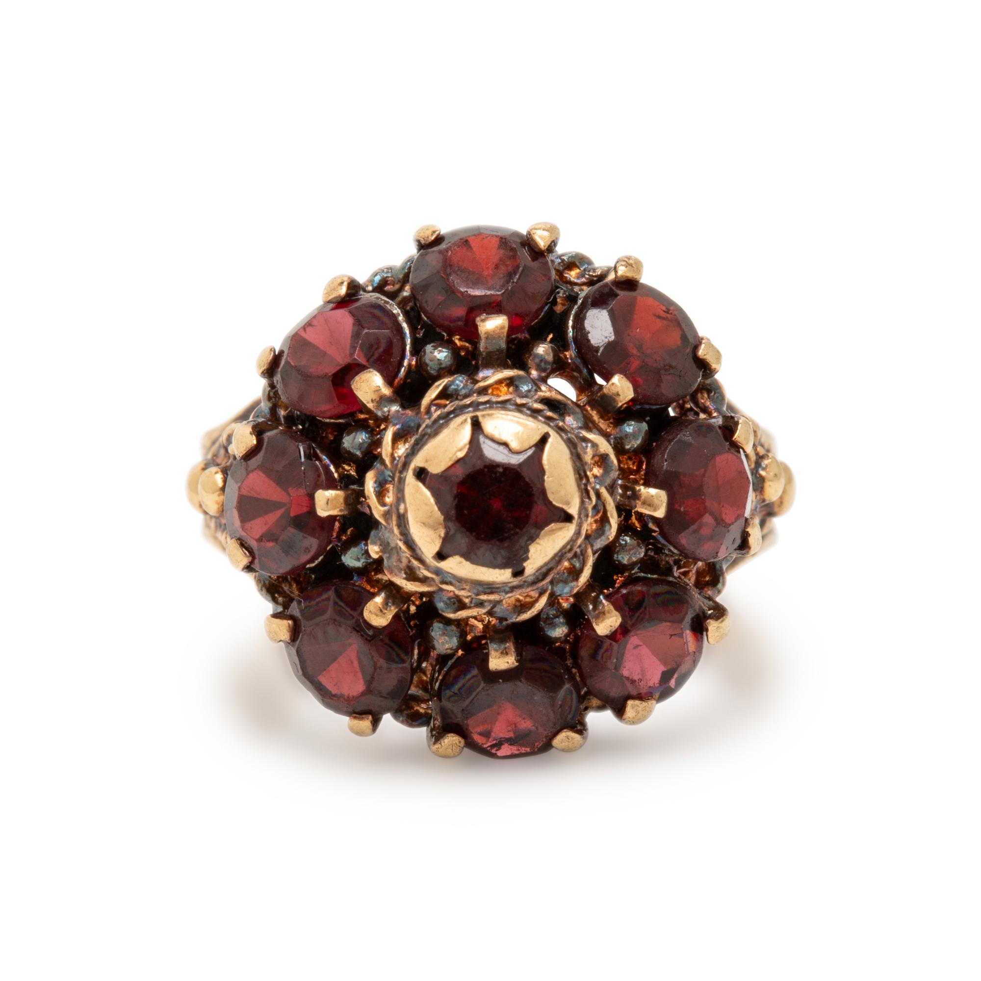 Yellow Gold and Multigem Ring and Brooch