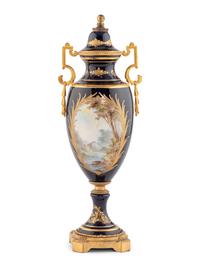 A Gilt Bronze Mounted Sèvres Style Porcelain Urn