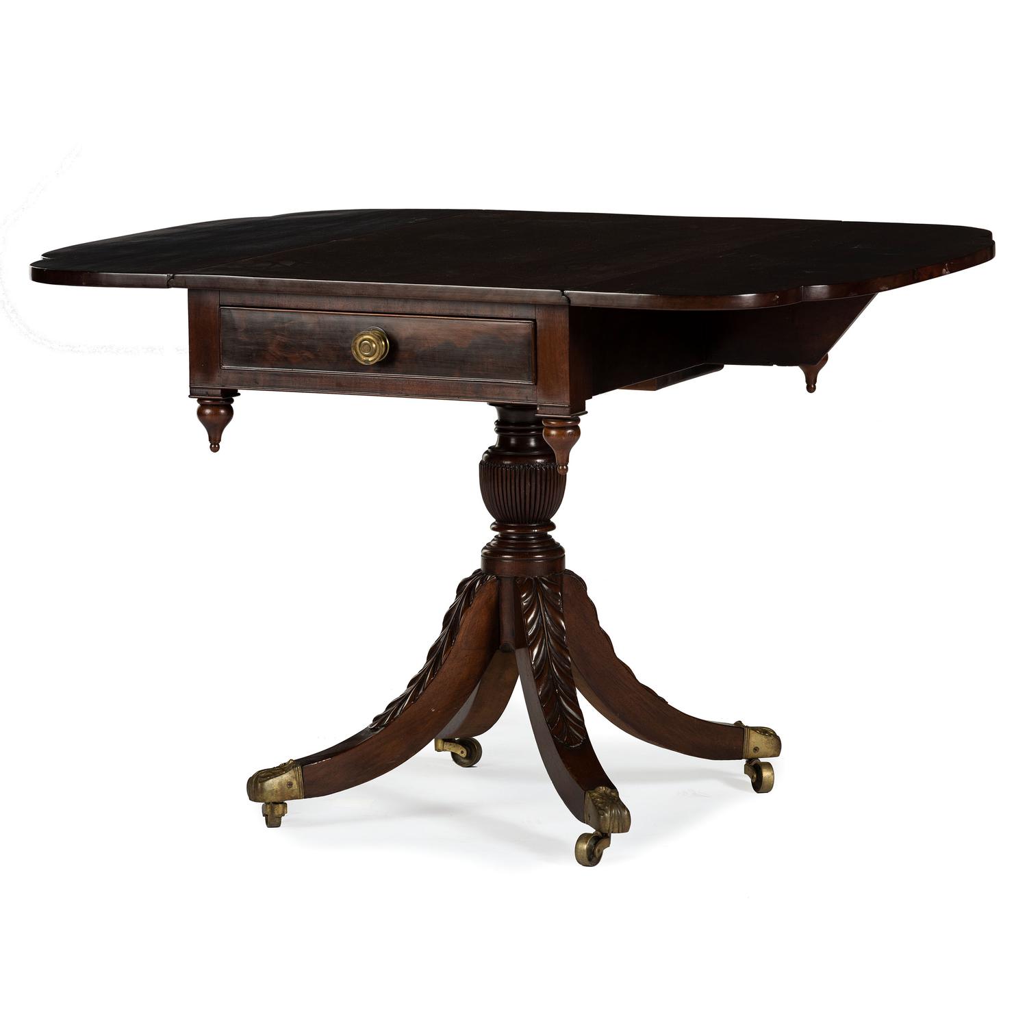 A New York Federal Style Mahogany Drop Leaf Table