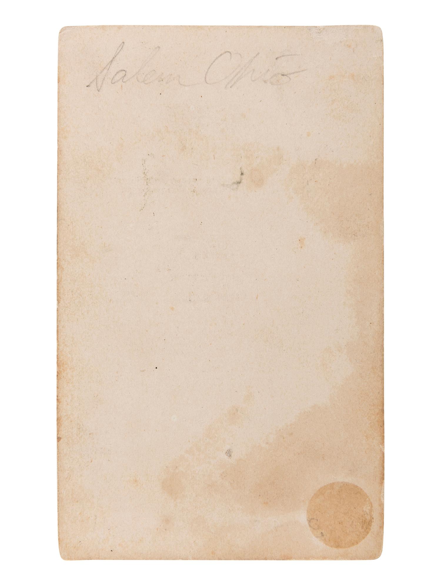 [CIVIL WAR]. A group of 5 items identified to Private Reuben Morris (3), 4th Iowa Cavalry, and John Spence, 24th Kentucky Infy., DOW, incl. photographs and documents.