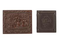 [EARLY PHOTOGRAPHY]. 4 cased images featuring subjects holding or displaying cased images.