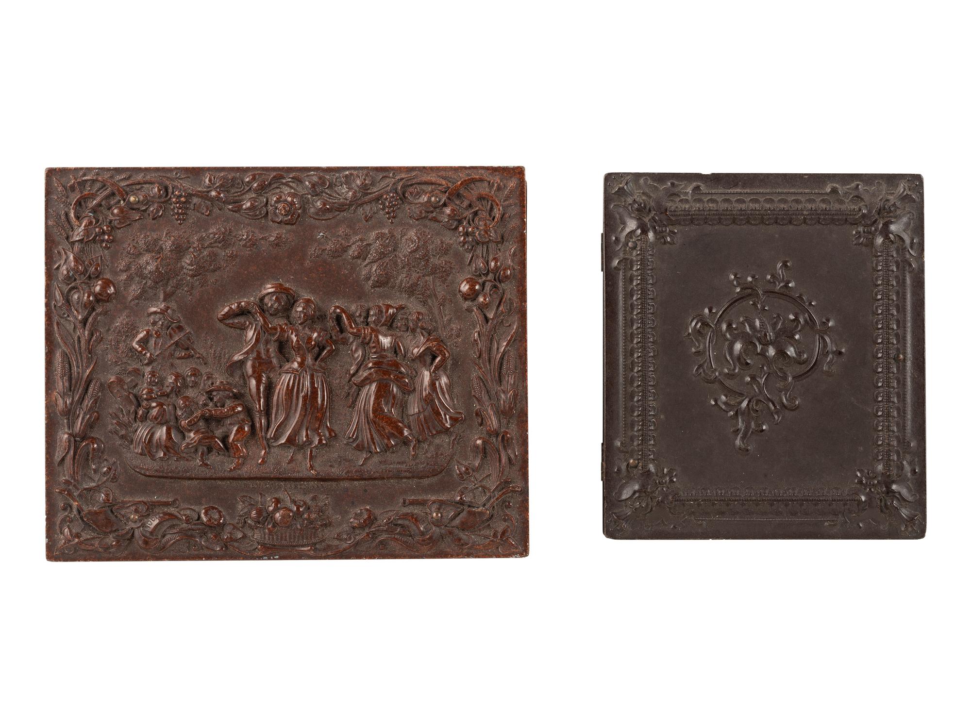 [EARLY PHOTOGRAPHY]. 4 cased images featuring subjects holding or displaying cased images.