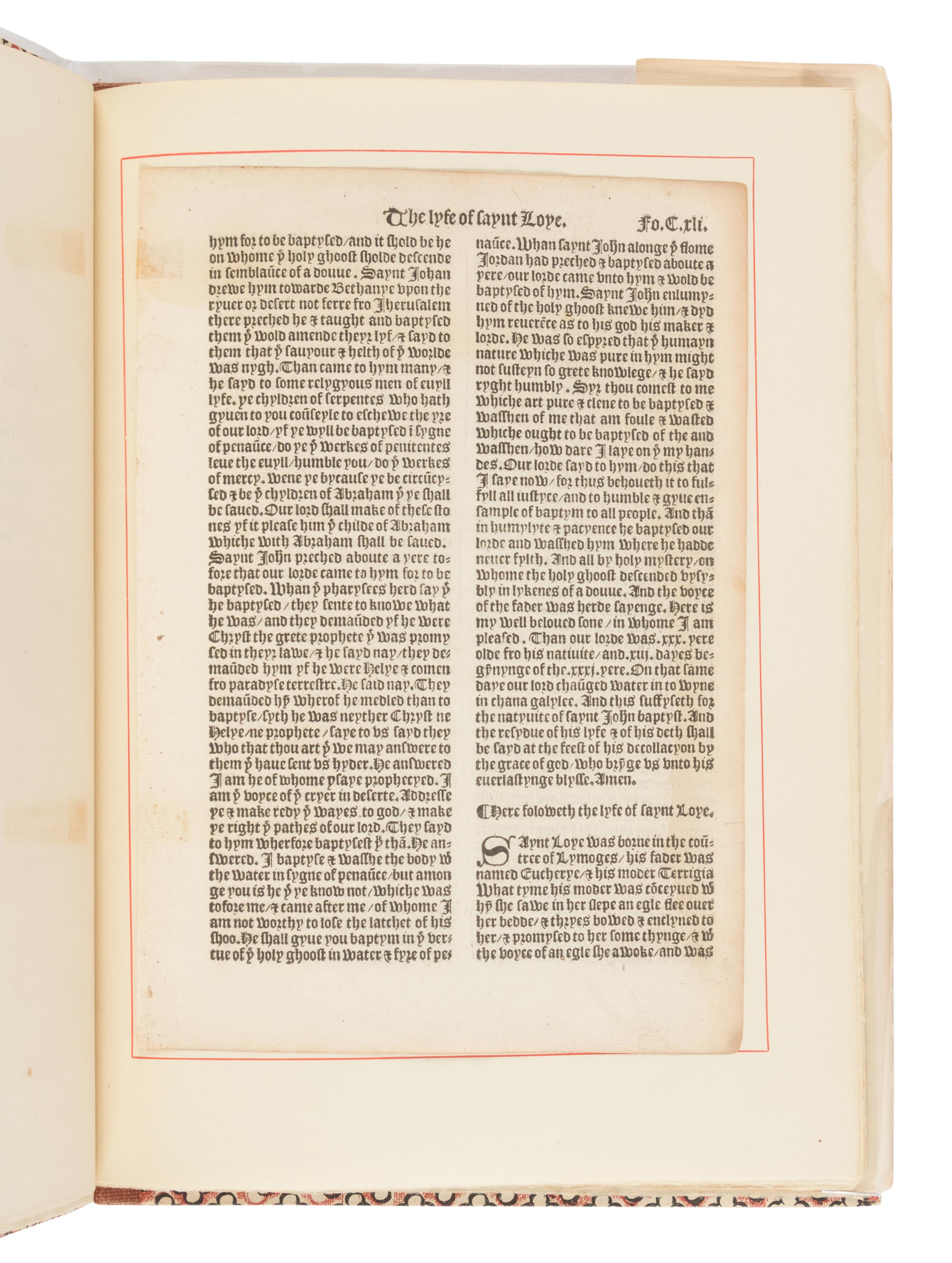 [LEAF BOOK - WYNKYN DE WORDE]. Three Lions and the Cross of Lorraine: Bartholomaeus Anglicus, John of Trevisa, John Tate, Wynkyn de Worde, and De Proprietatibus Rerum. Newtown: Bird & Bull Press, 1992.