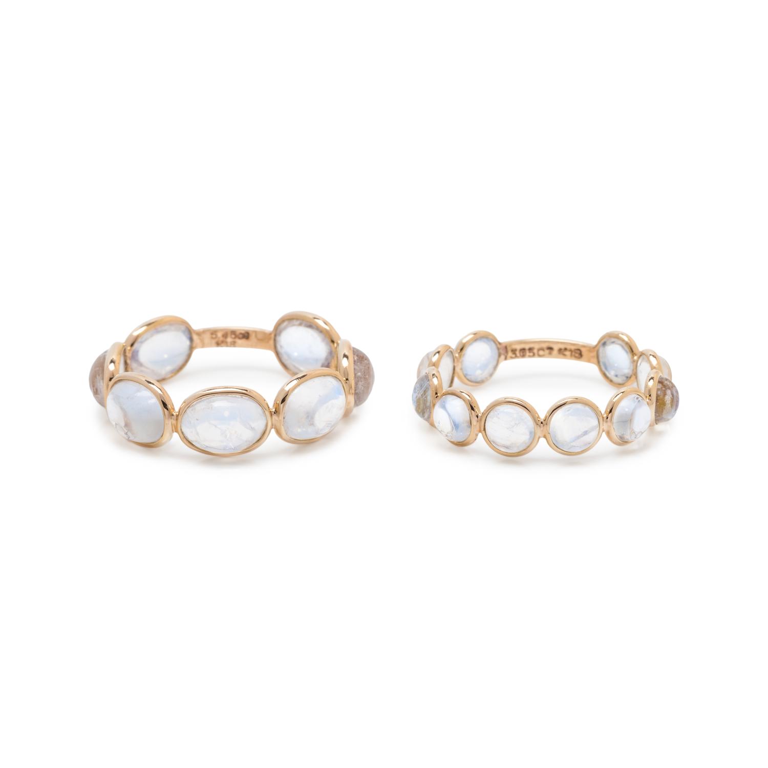 COLLECTION OF MOONSTONE RINGS