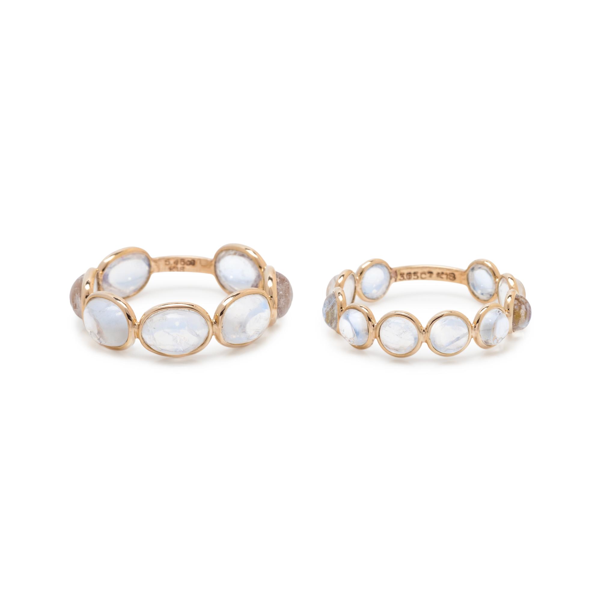 COLLECTION OF MOONSTONE RINGS