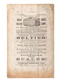 [CHICAGO FIRE]. BAILEY, John C.W. The Voice of Masonry. Vol. 9, No. 10. [Chicago]: [John C.W. Bailey], October 1871.