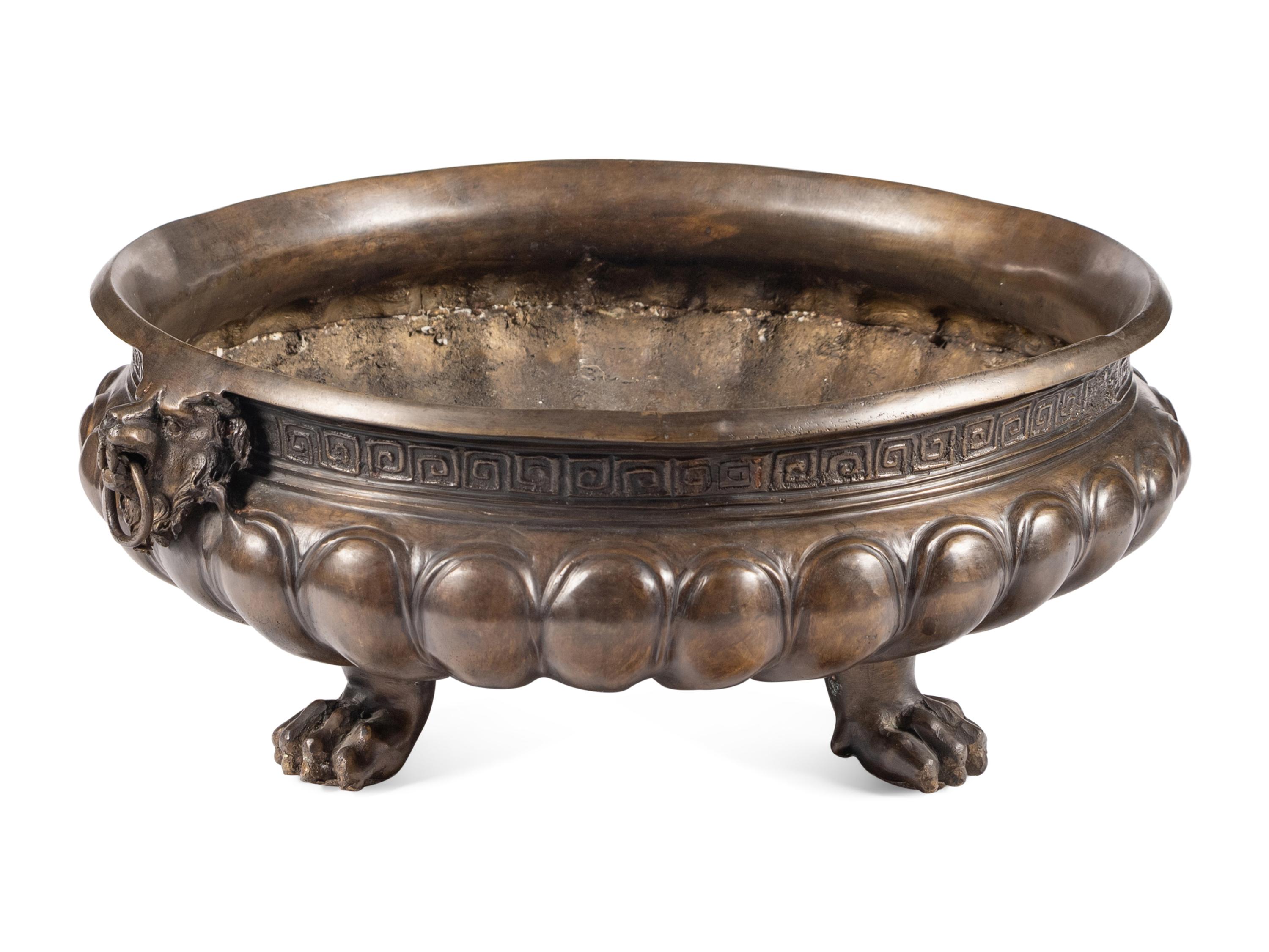 A Neoclassical Style Bronze Jardinière