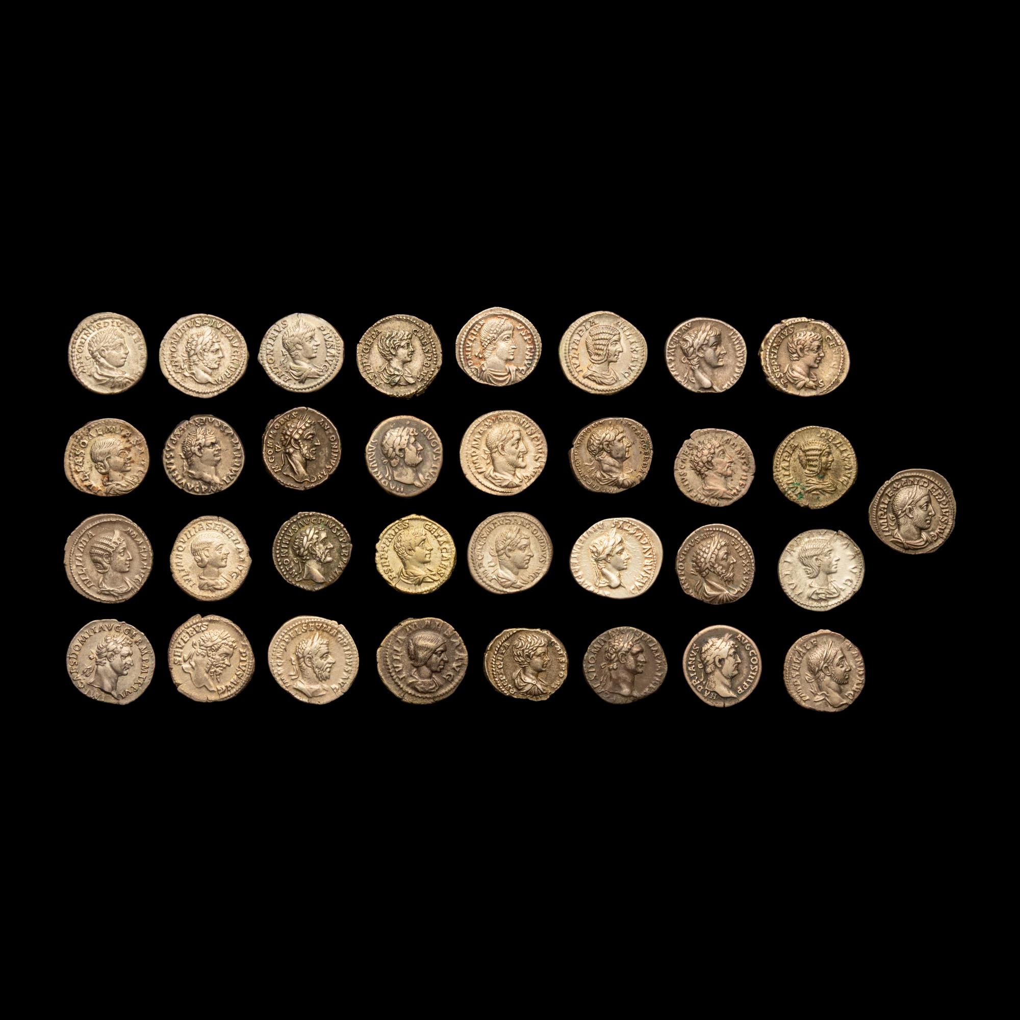 [ANCIENTS] A Large Collection of Thirty-Three Roman Empire Ar Denarii