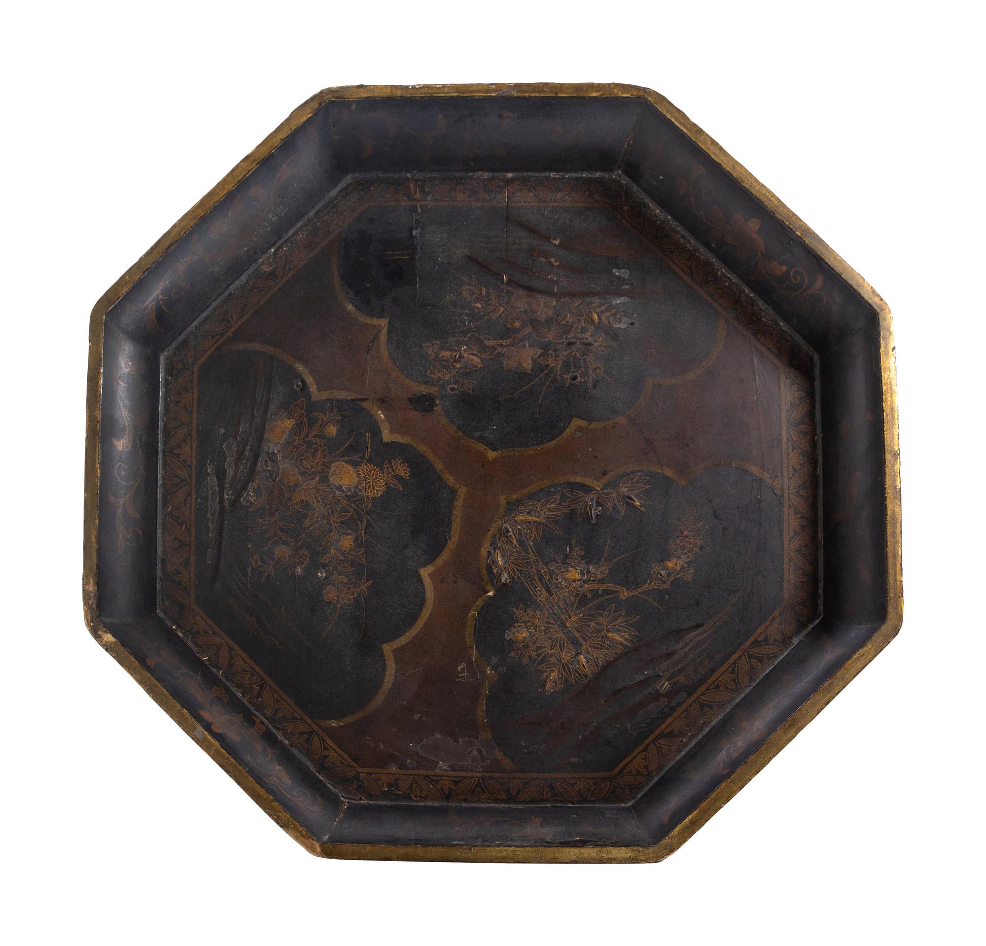 An English Chinoiserie Decorated Tea Table