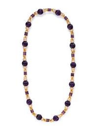 AMETHYST AND DIAMOND NECKLACE